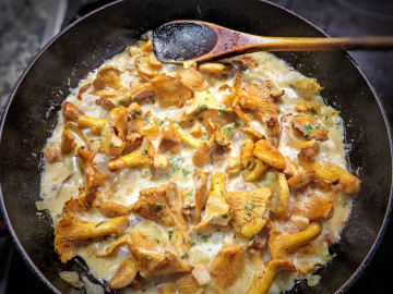 Pfifferlinge in Rahmsauce