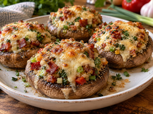 Gefüllte Champignons