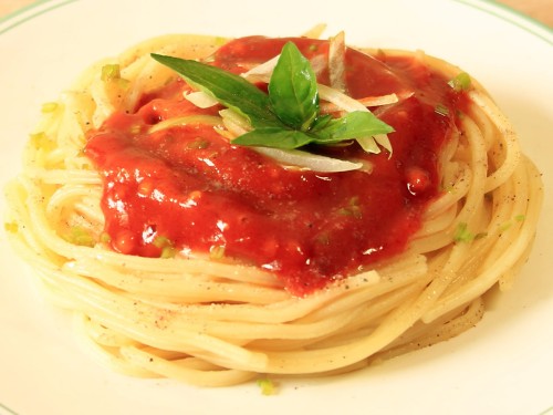 Spaghetti mit Tomatensauce